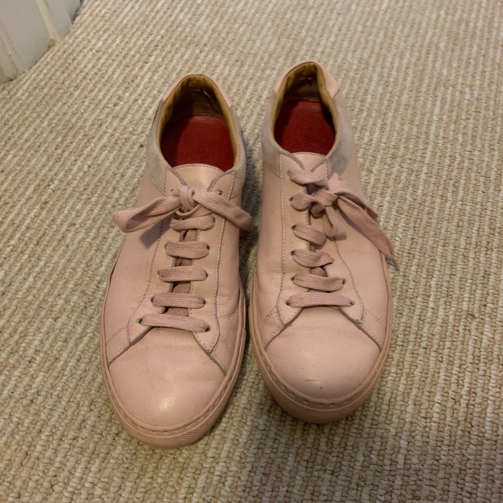 Pink Koio sneakers with tattoo